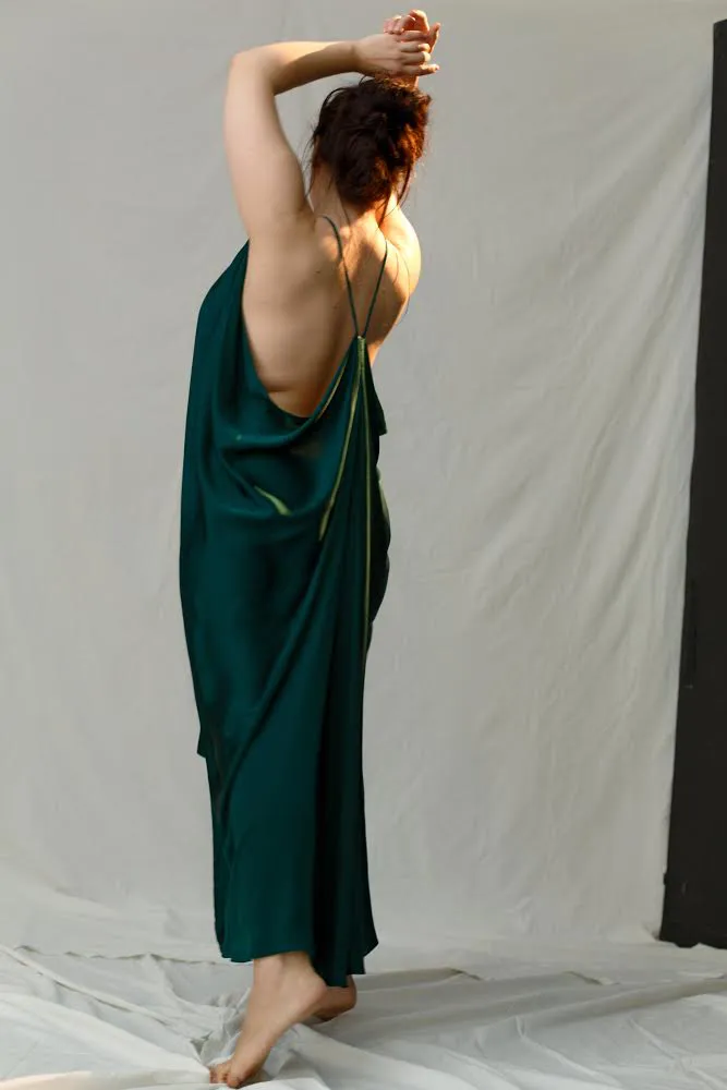 Botanist Silk Draped Dress