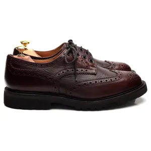 'Bourton' Burgundy Kudu Leather Derby Brogue UK 7.5