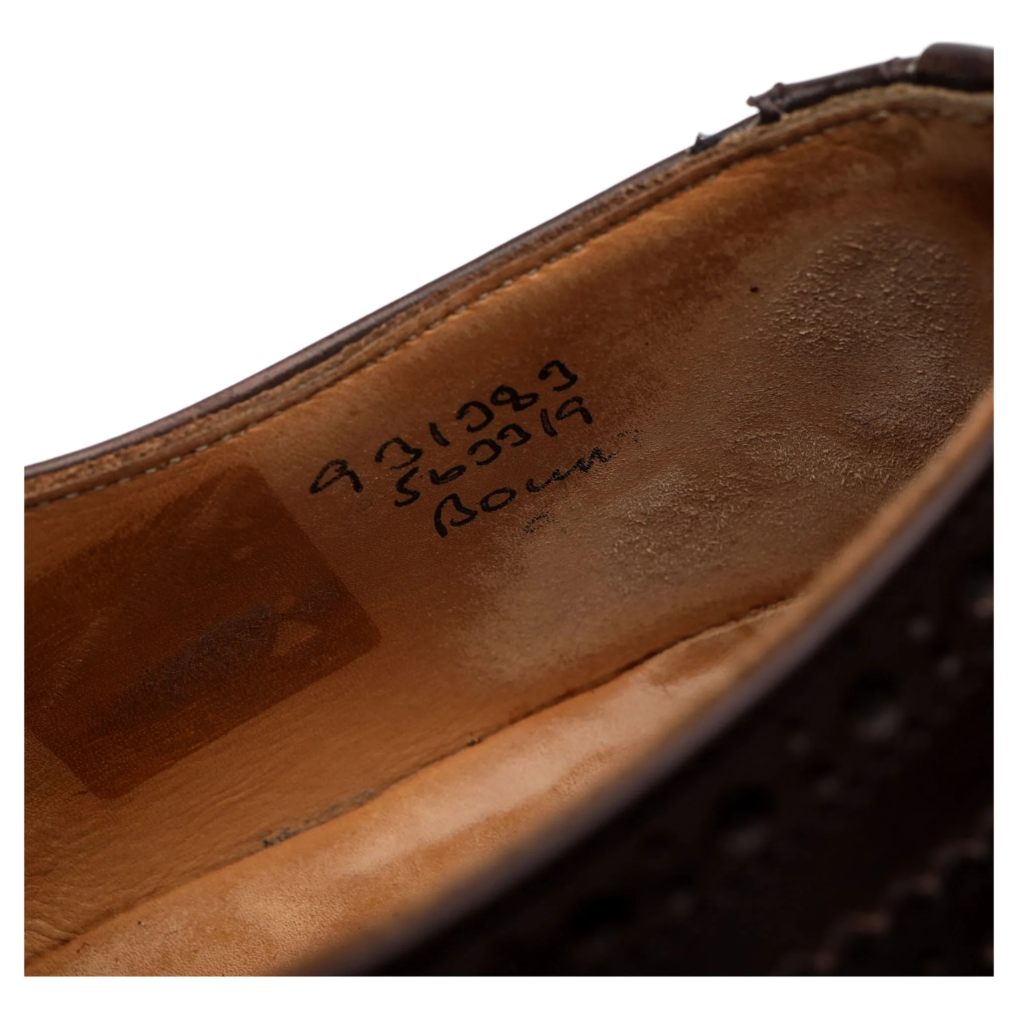 'Bourton' Dark Brown Leather Derby Brogue UK 9