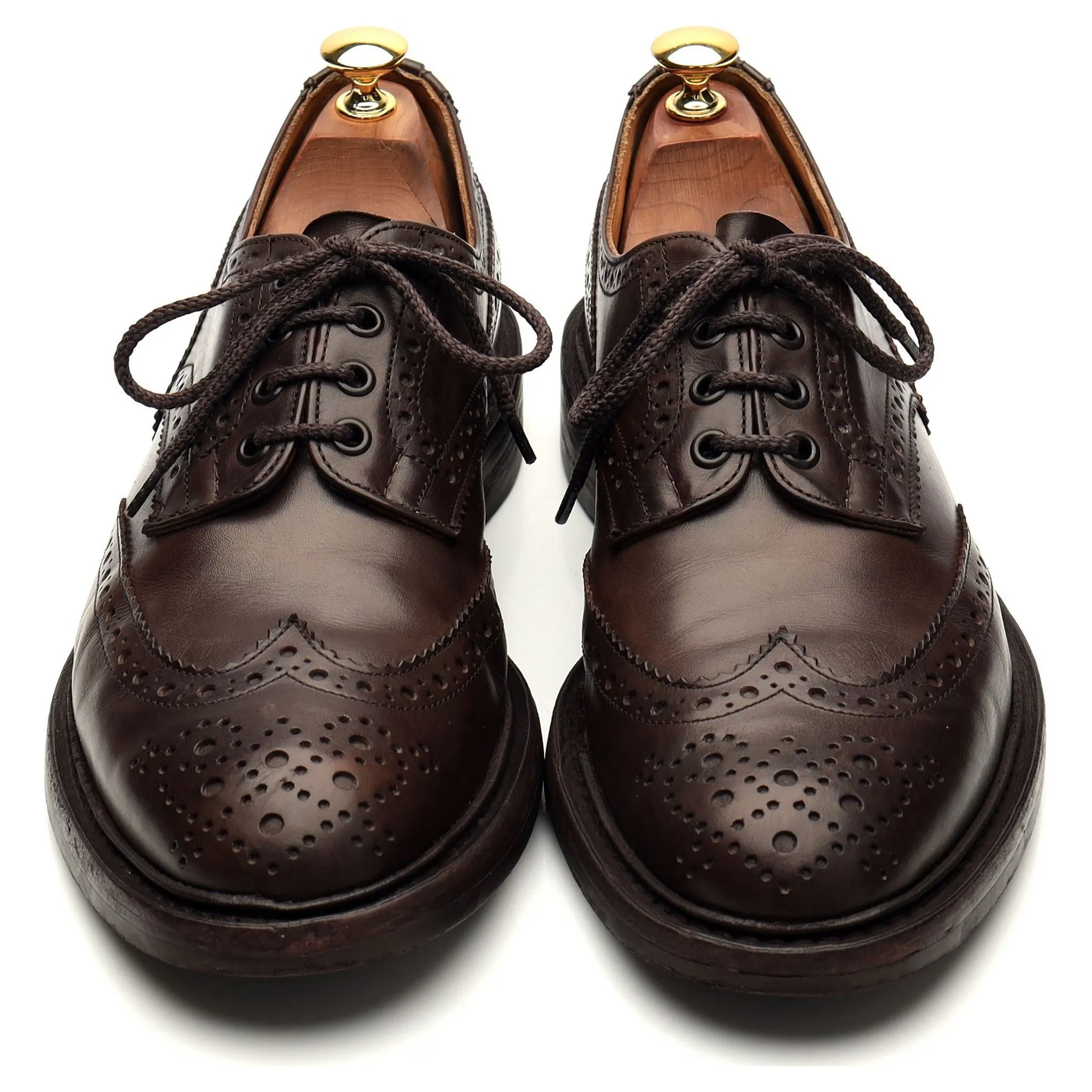 'Bourton' Dark Brown Leather Derby Brogue UK 9