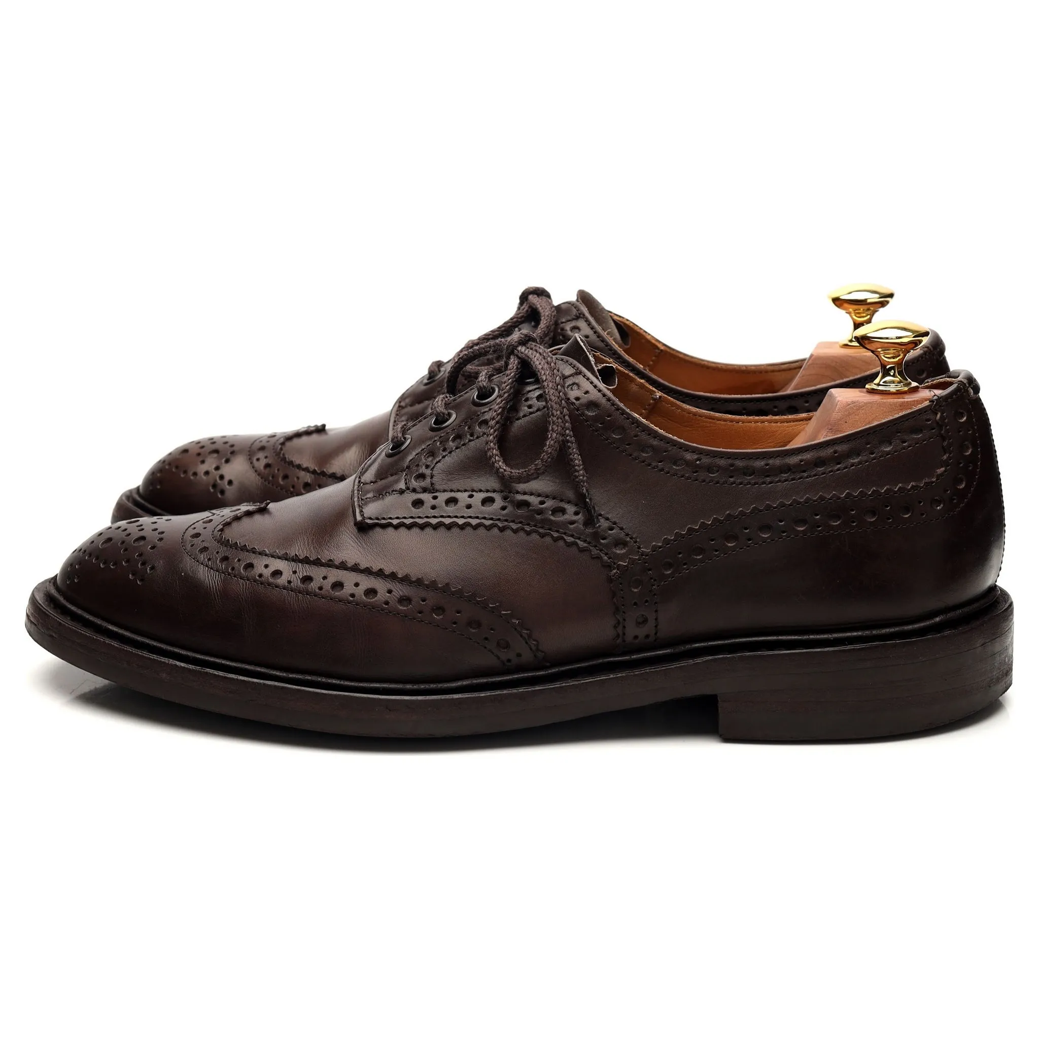 'Bourton' Dark Brown Leather Derby Brogue UK 9