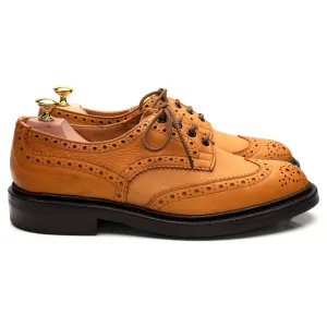 'Bourton' Light Tan Brown Leather Derby Brogues UK 7.5