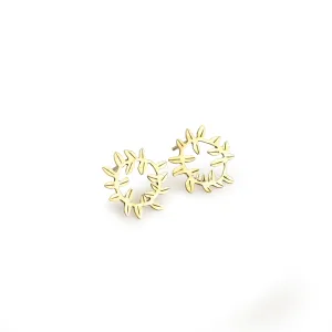 Brass Stud Earrings