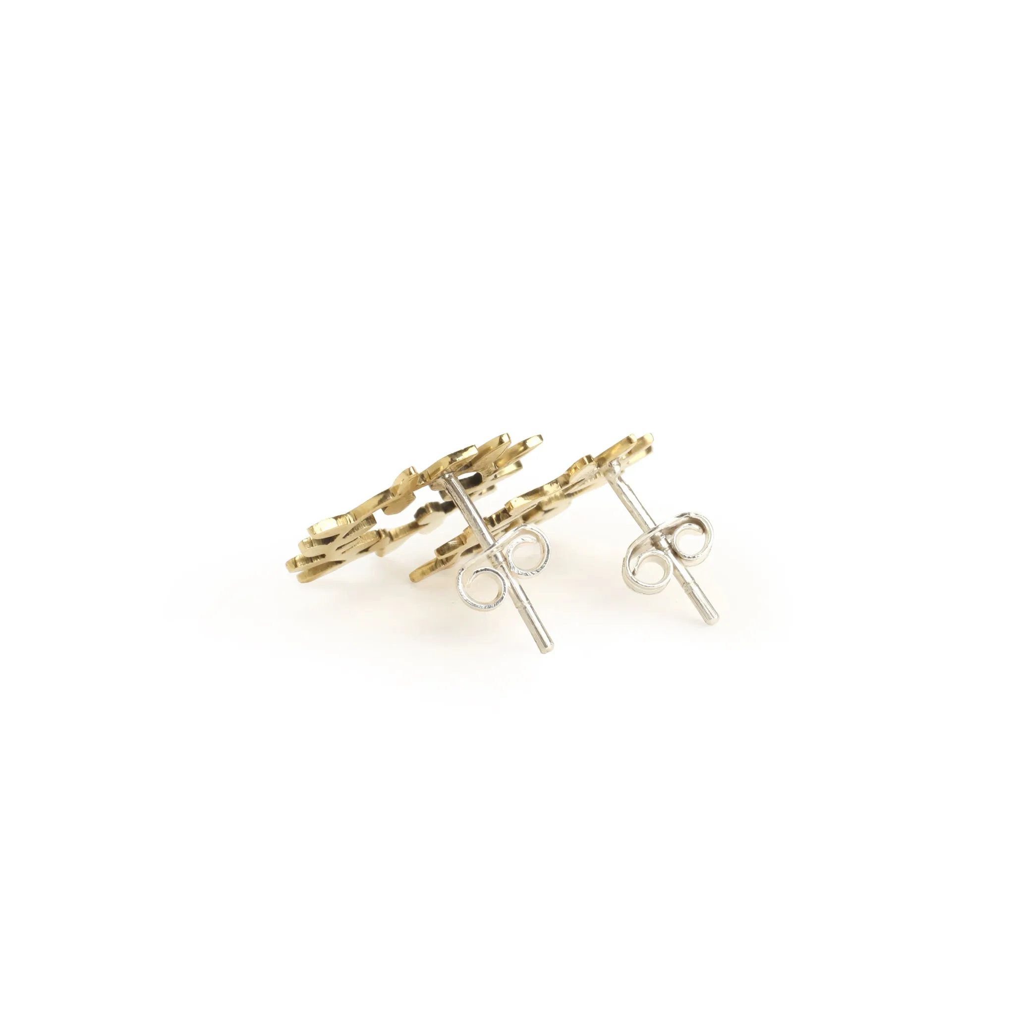 Brass Stud Earrings