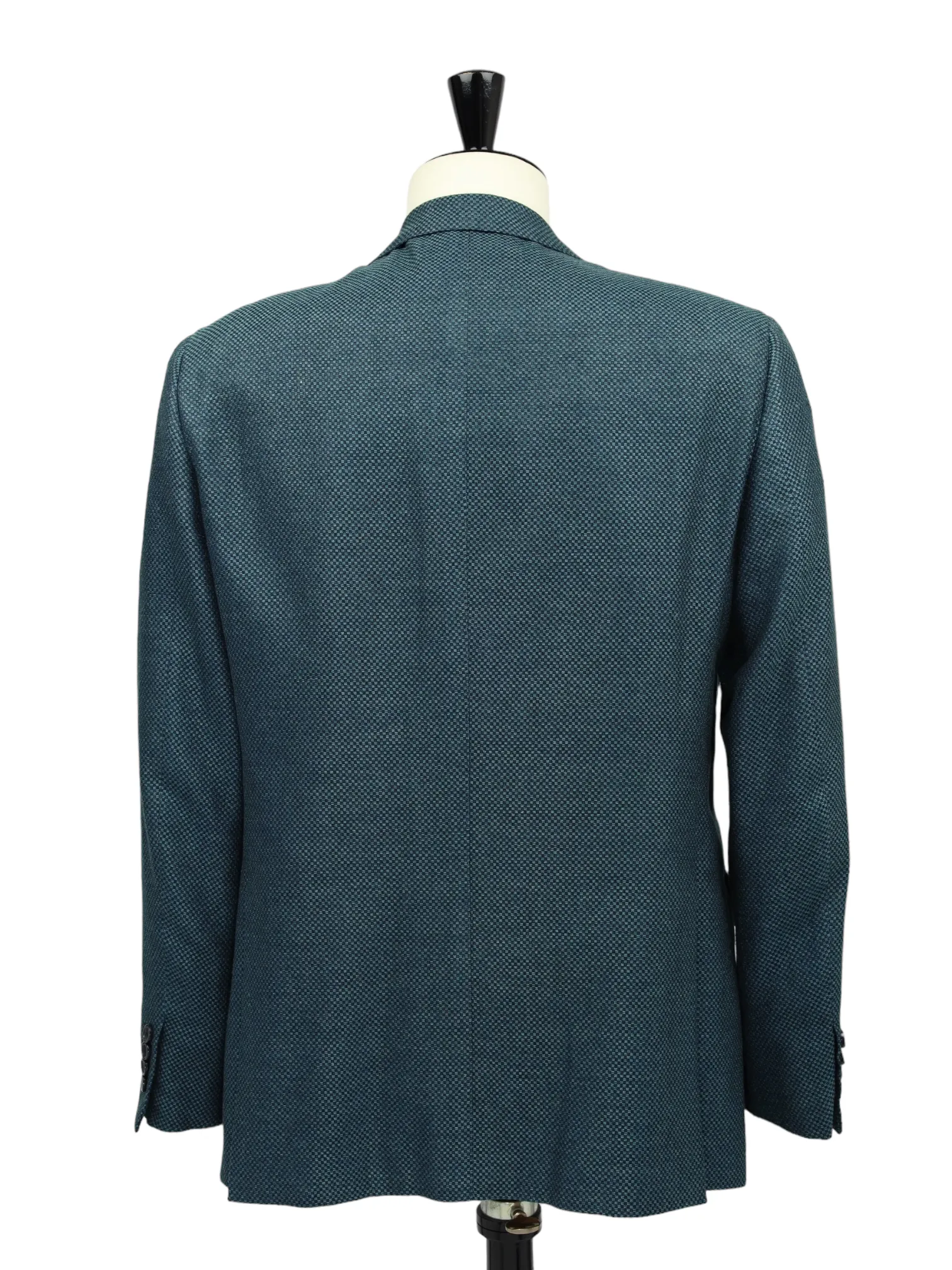 Brioni Petrol Silk & Wool Micro-Structure Brunico Jacket
