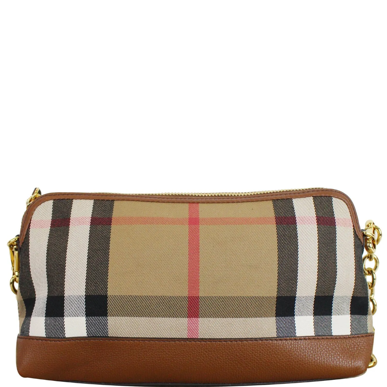 BURBERRY Abingdon Derby House Check Leather Crossbody Bag