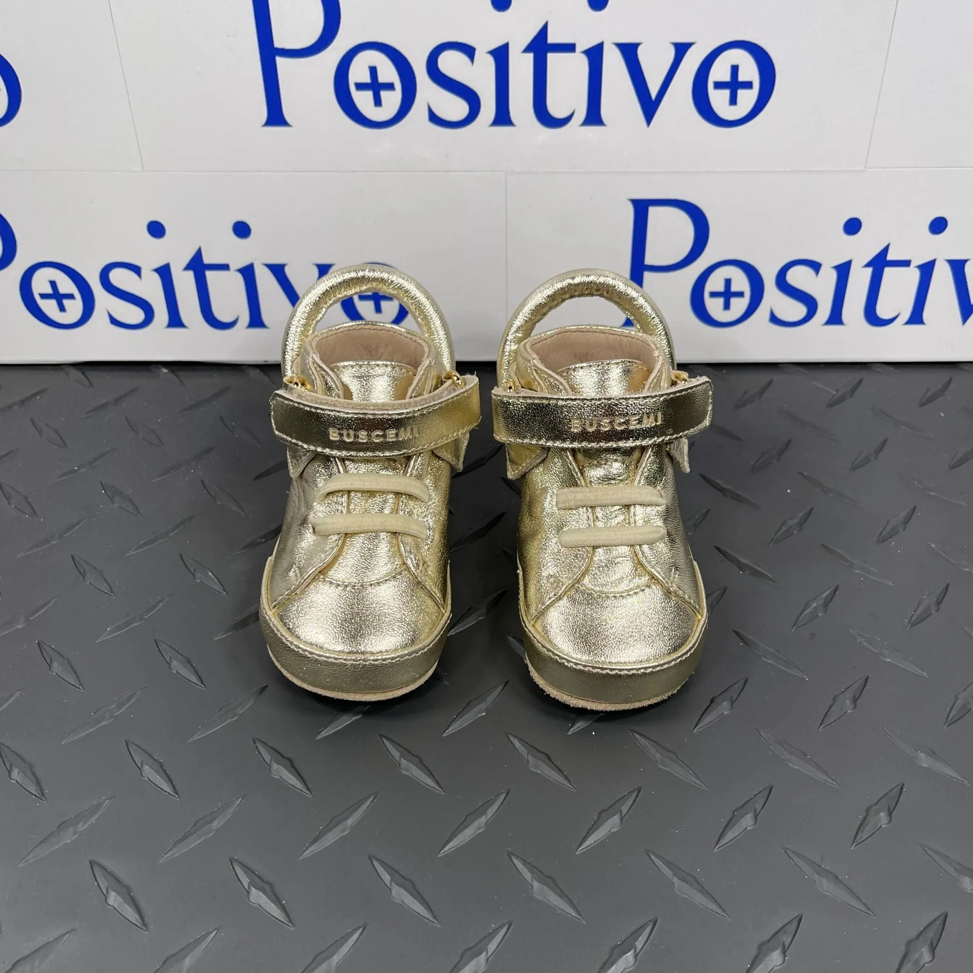 Buscemi 100MM Baby Gold Leather Sneakers