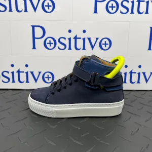 Buscemi 100MM Kid Navy Leather Sneakers