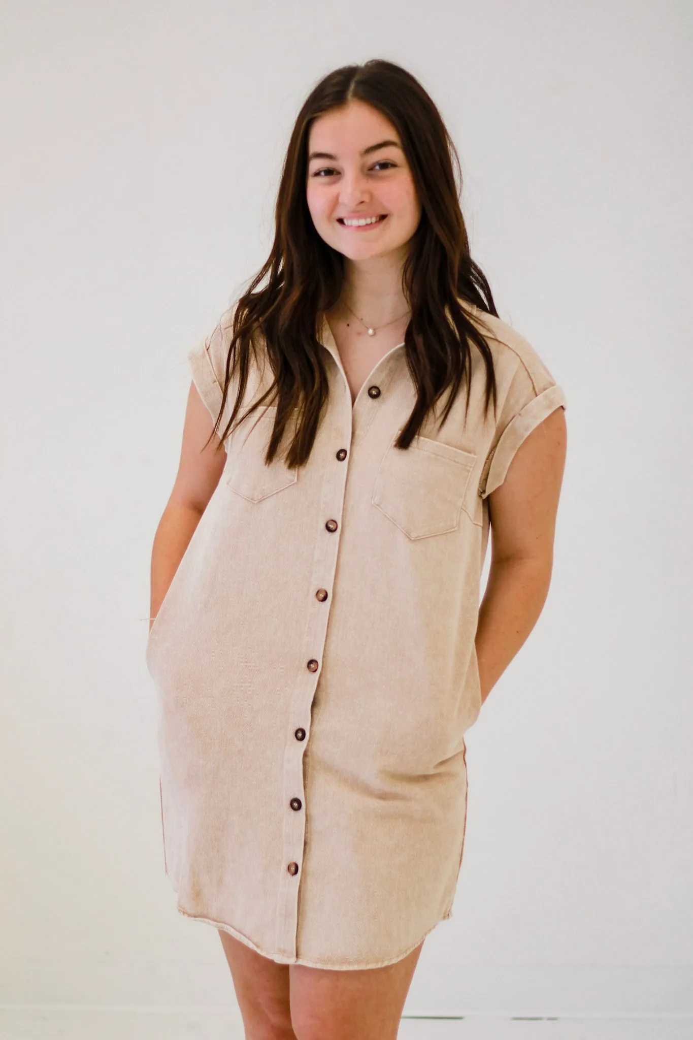 Button Up for Business Dress