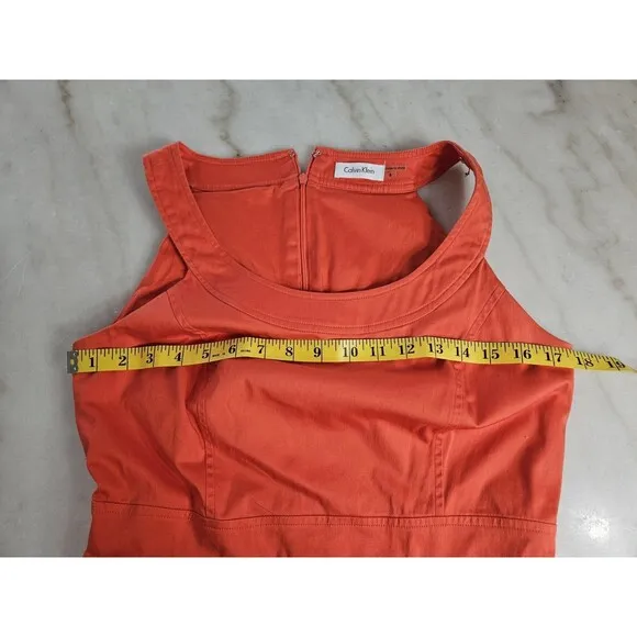 Calvin Klein Dress Sleeveless Burnt Orange Size 8 Woman