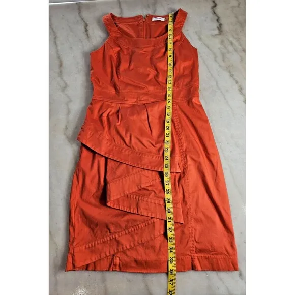 Calvin Klein Dress Sleeveless Burnt Orange Size 8 Woman