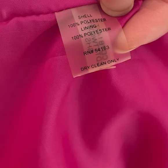 Calvin Klein Fuchsia Pink Plunge Front &amp; Back Dress Size 6 NWT