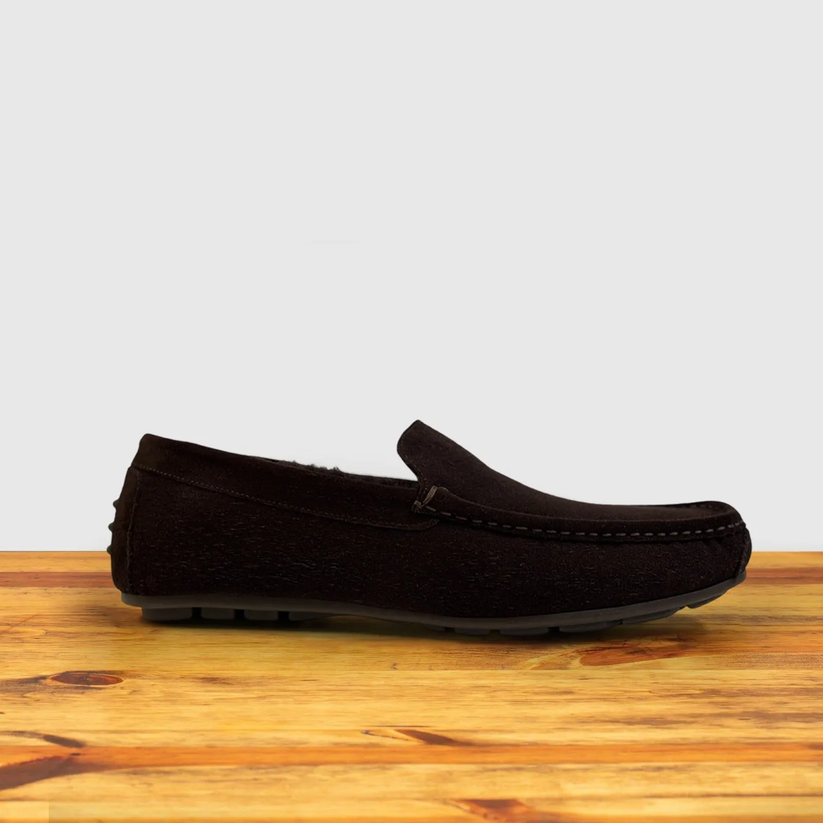Calzoleria Toscana Ginosa Suede Shearling Driver