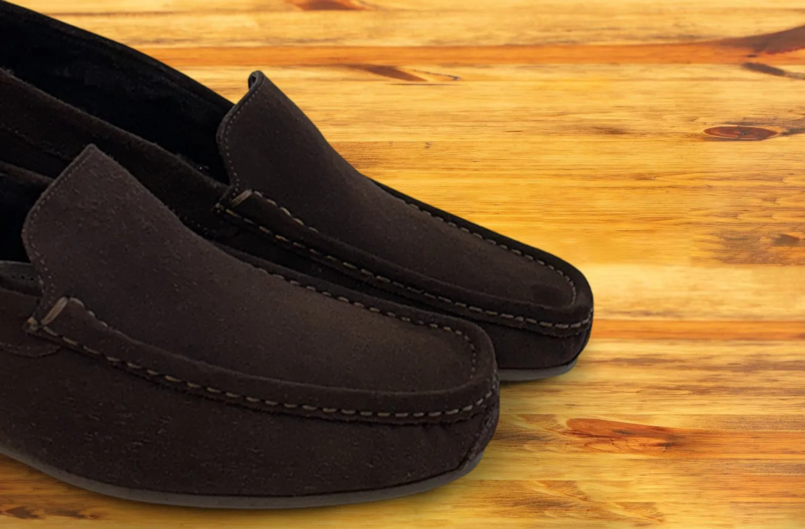 Calzoleria Toscana Ginosa Suede Shearling Driver