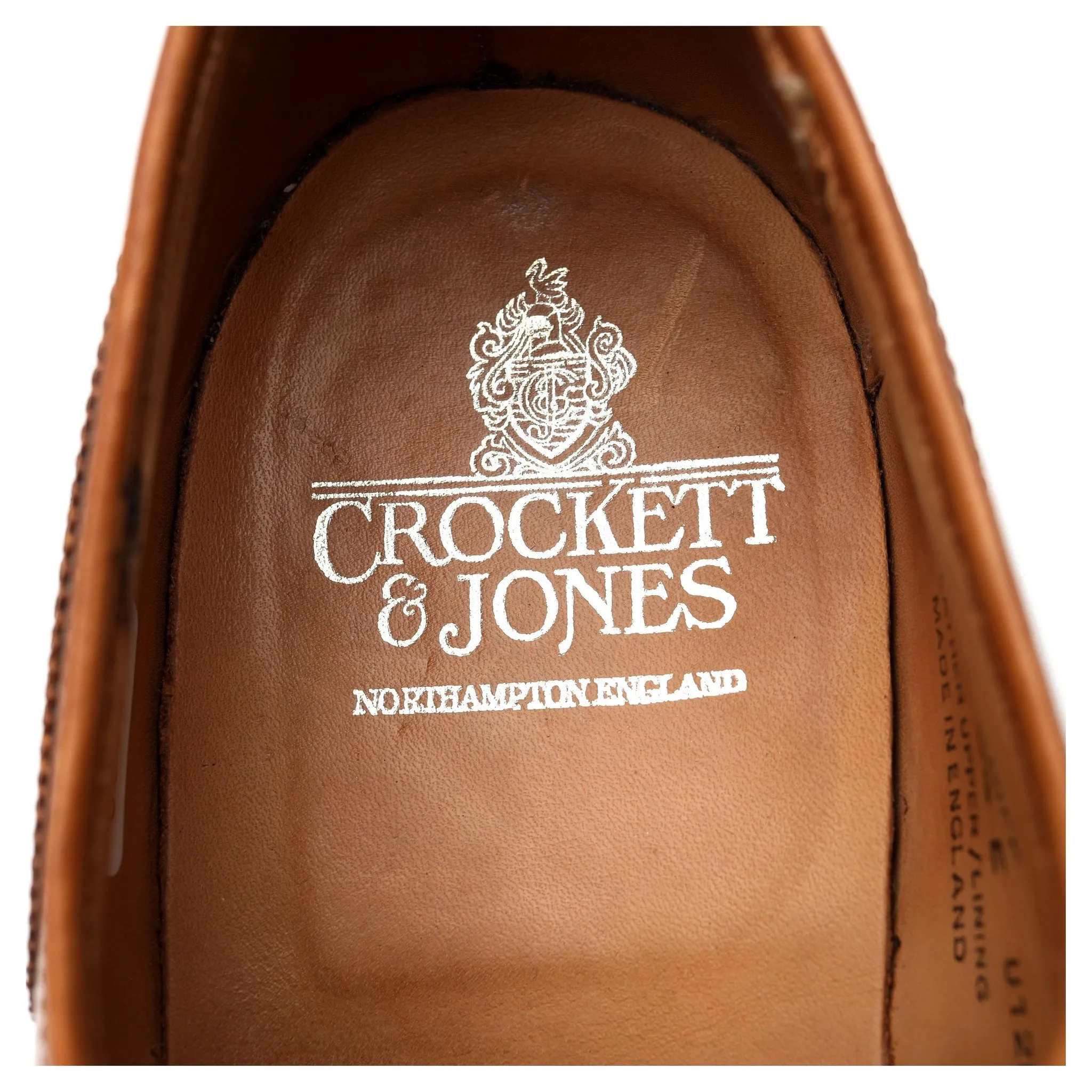 'Cardiff' Tan Brown Leather Derby Brogue UK 9.5 E
