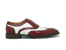 Carrucci Leather Two Tone Wingtip Oxford