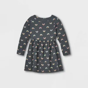 Cat & Jack Toddler Girls' Knit Long Sleeve Dress