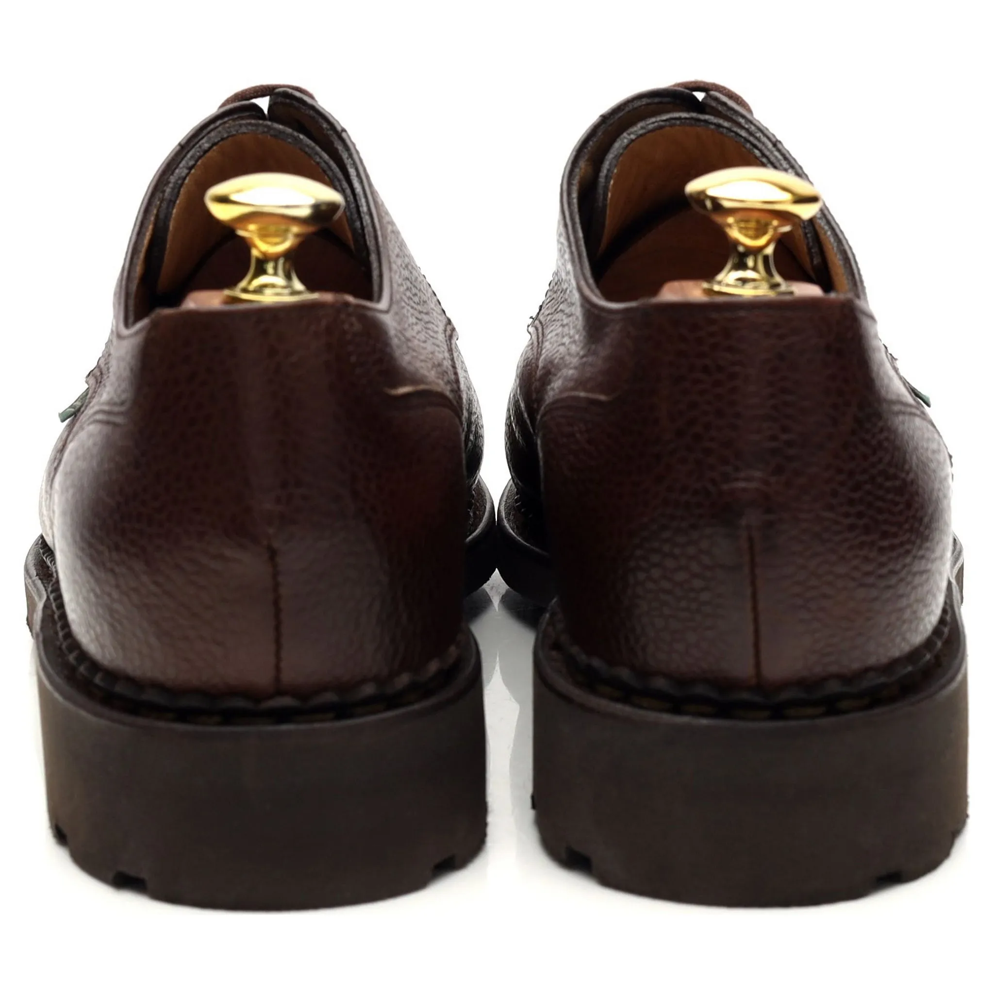 'Chambord' Dark Brown Grain Leather Apron Derby UK 8 F