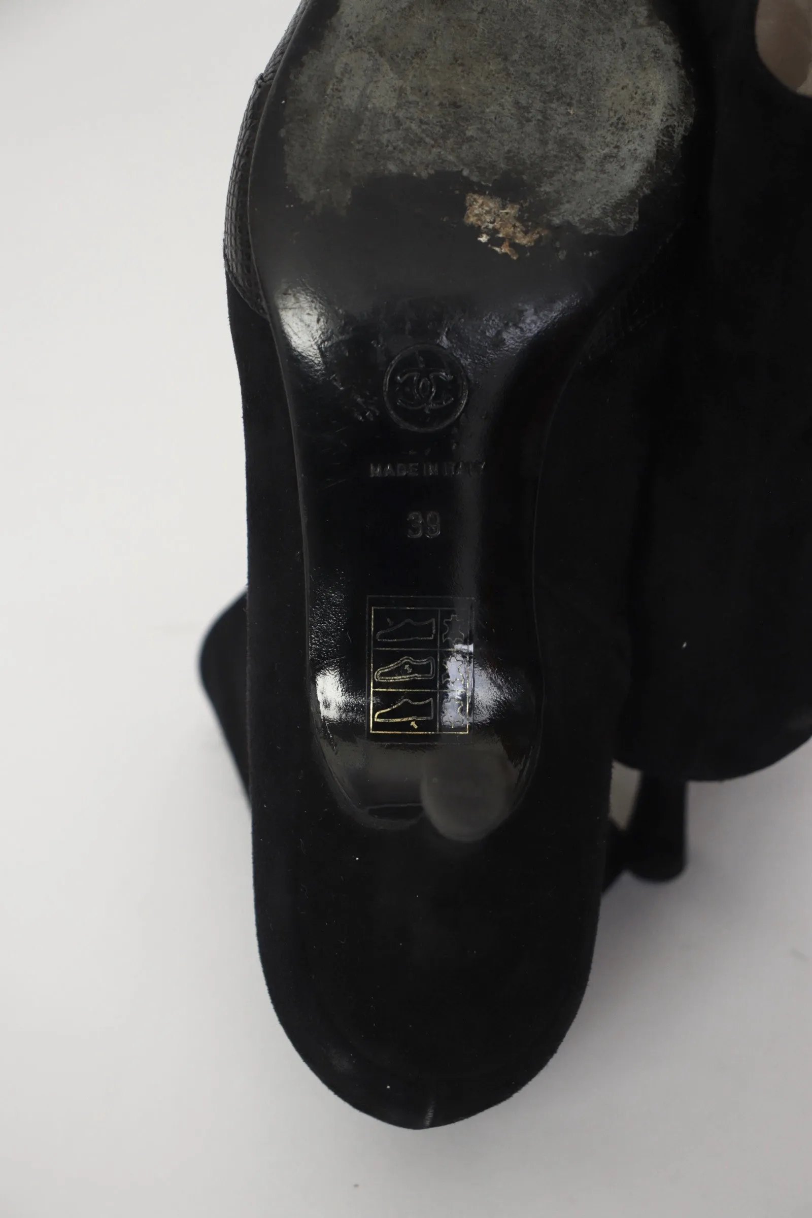Chanel Suede Buckle Boots