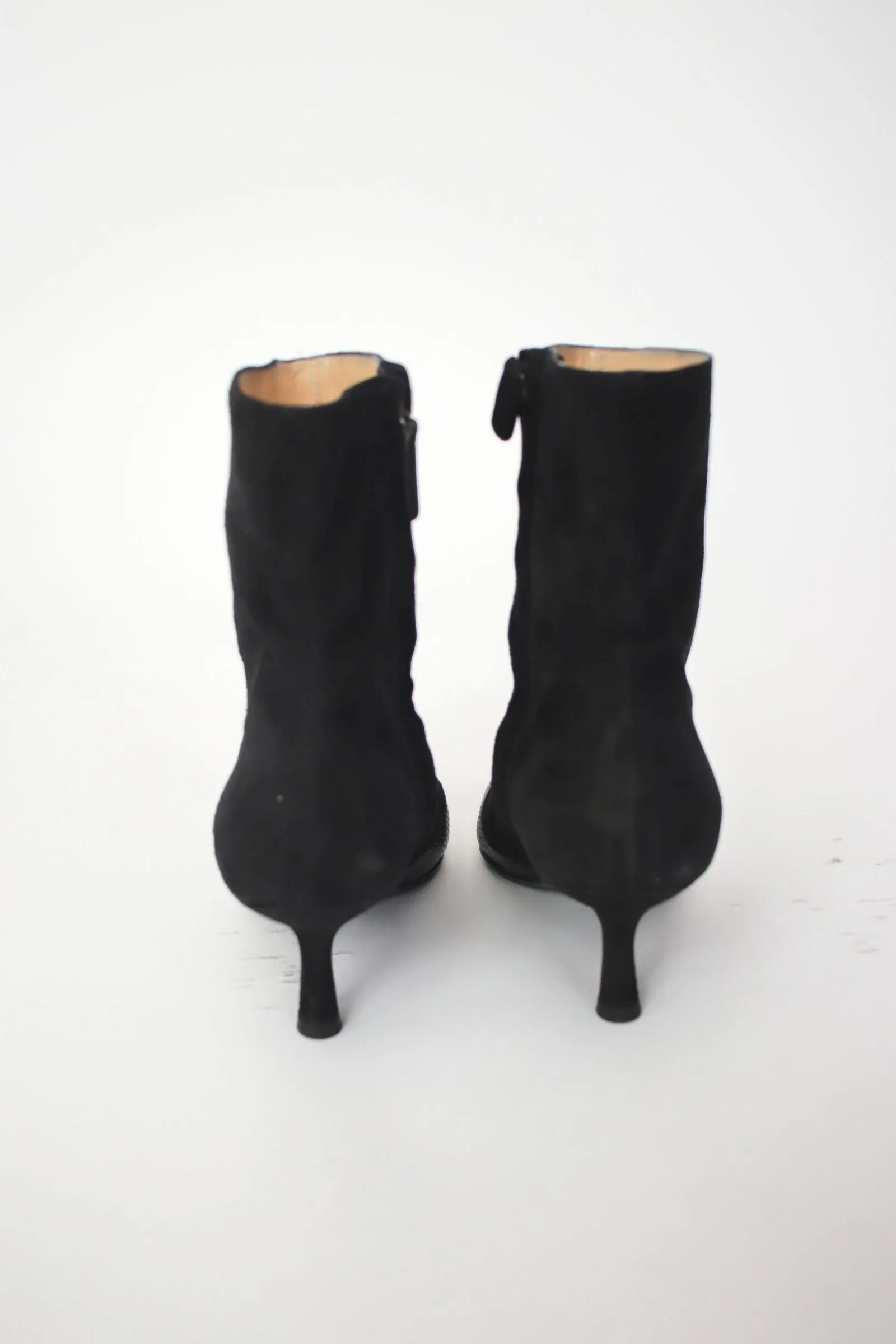 Chanel Suede Buckle Boots