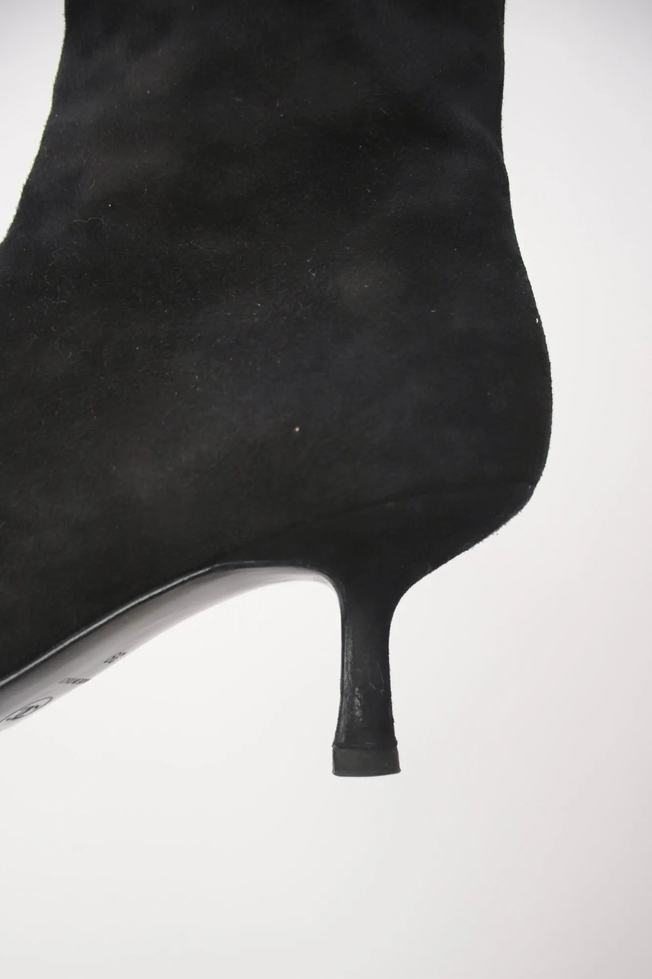 Chanel Suede Buckle Boots