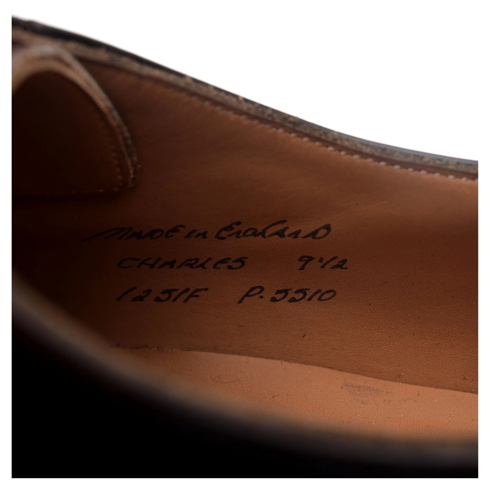 'Charles' Dark Brown Leather Derby UK 9.5 F
