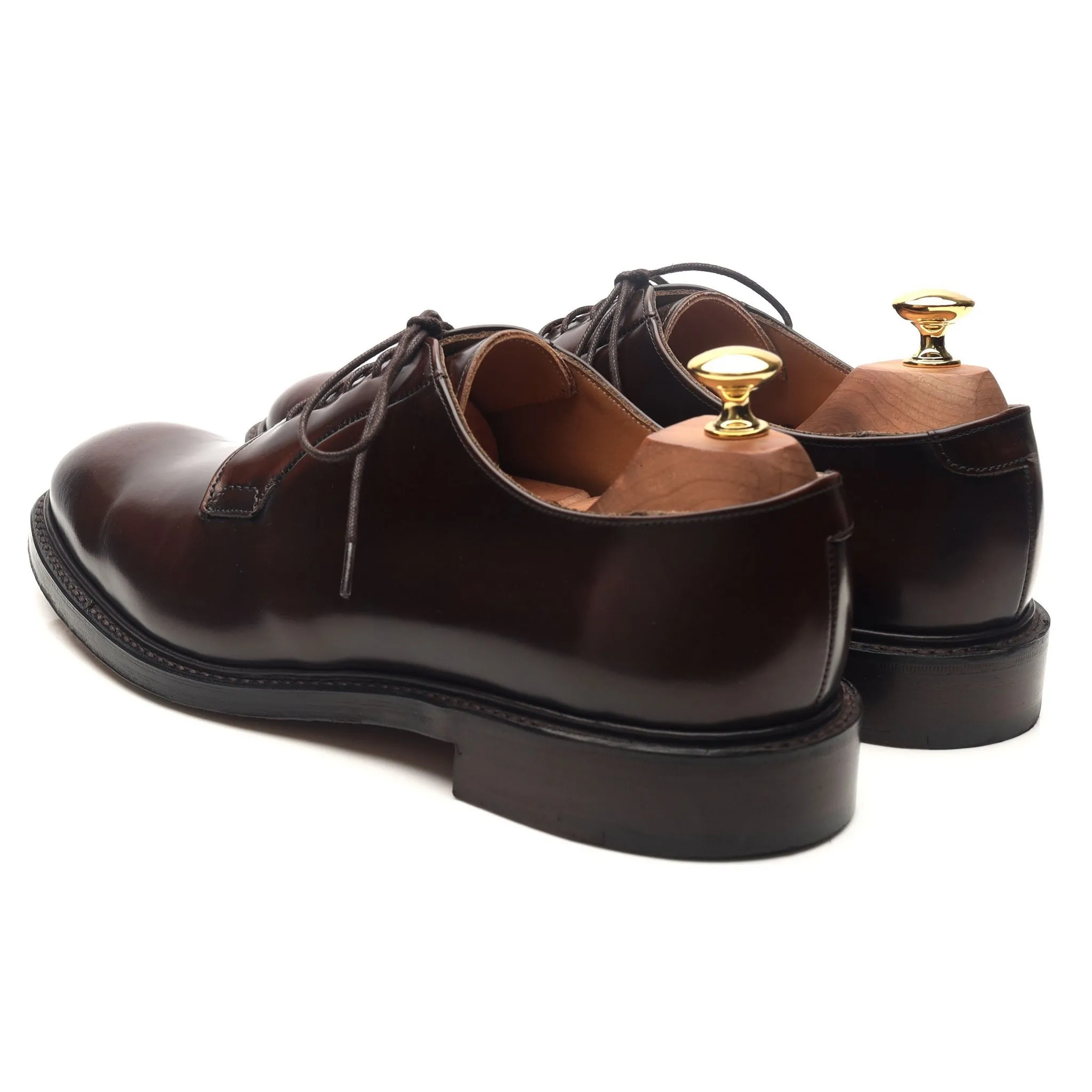 'Charles' Dark Brown Leather Derby UK 9.5 F