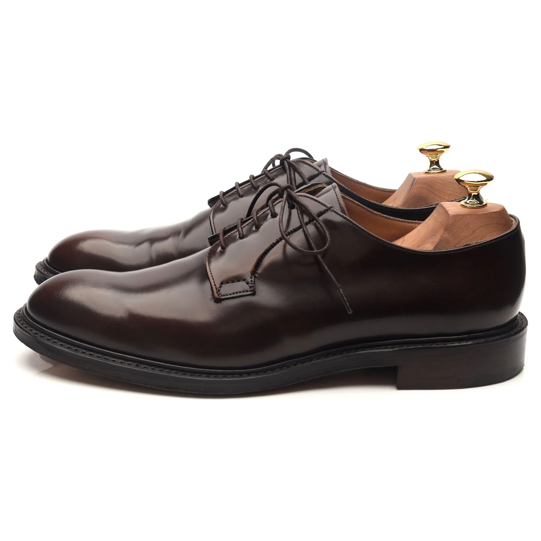 'Charles' Dark Brown Leather Derby UK 9.5 F
