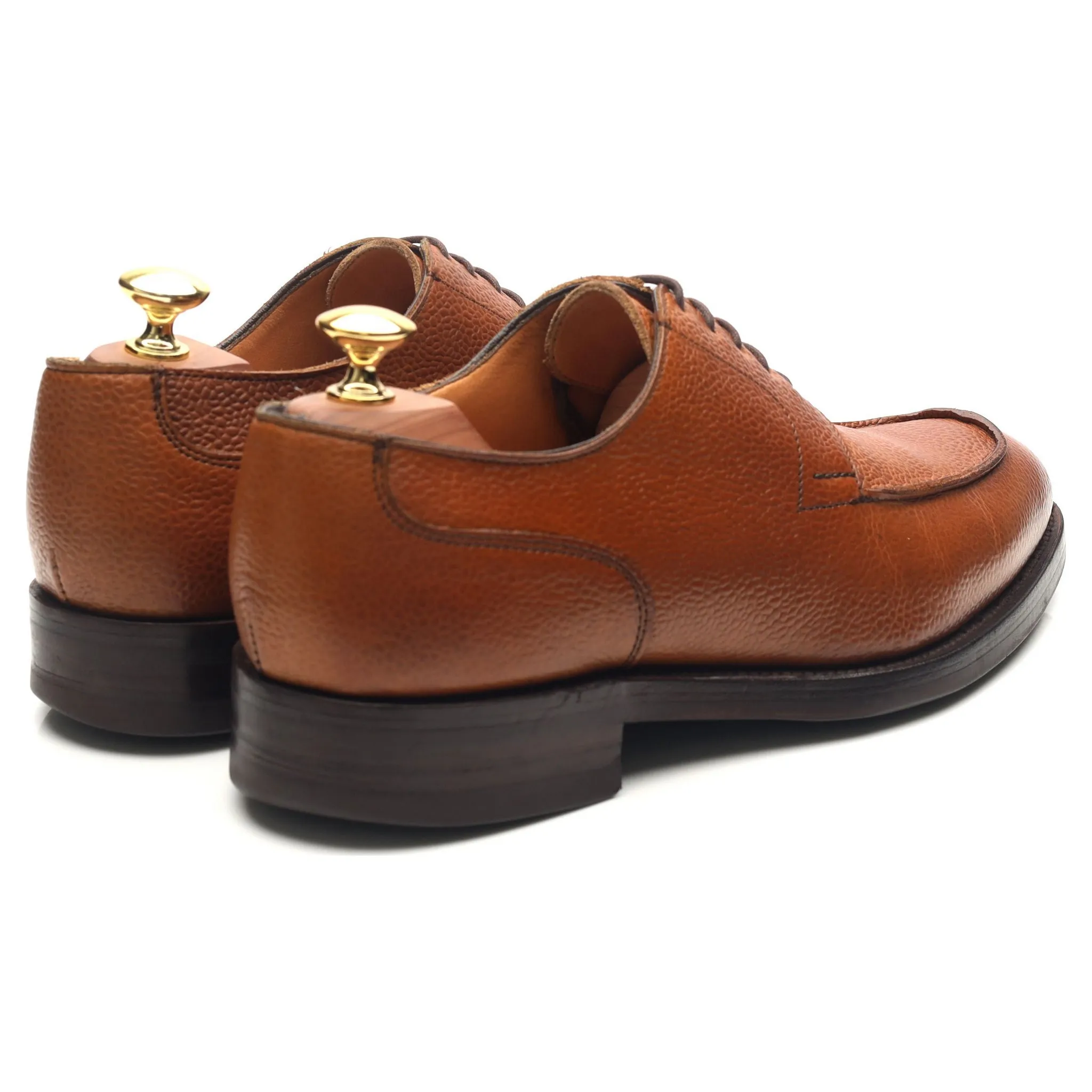 'Charlton' Tan Brown Leather Split Toe Derby UK 8 F