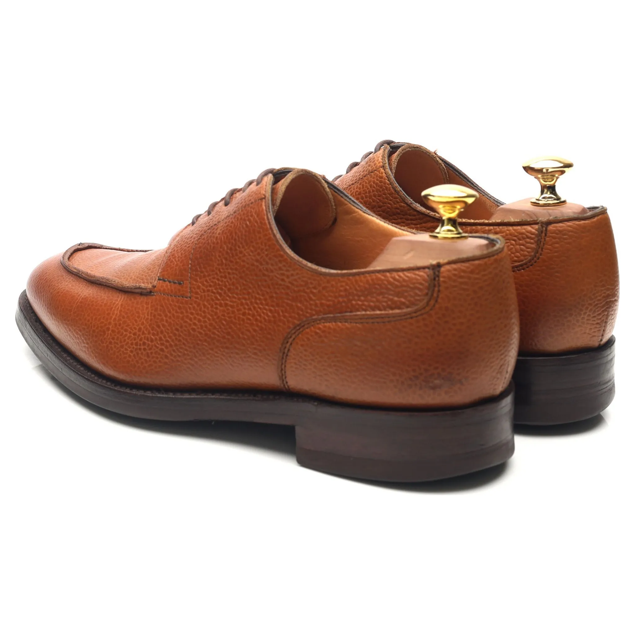 'Charlton' Tan Brown Leather Split Toe Derby UK 8 F