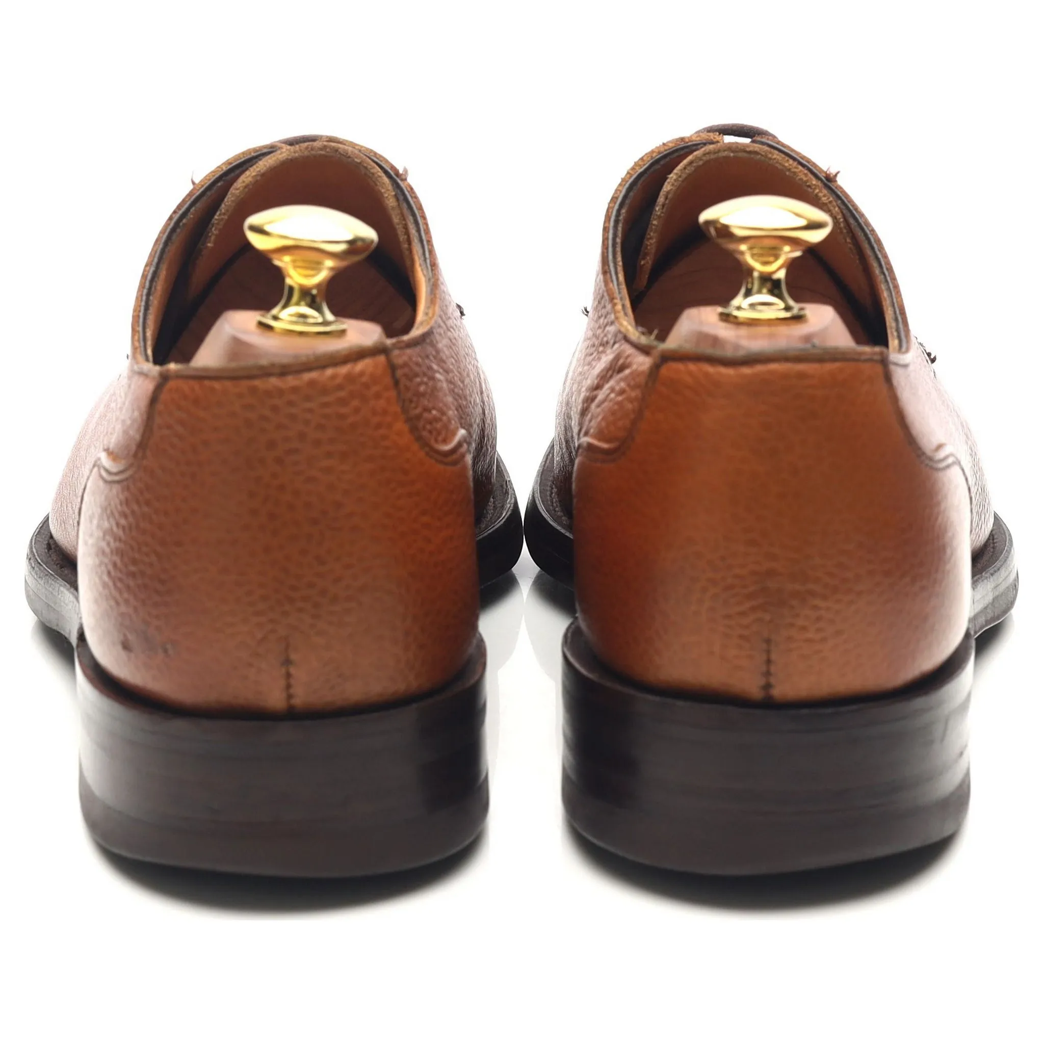 'Charlton' Tan Brown Leather Split Toe Derby UK 8 F