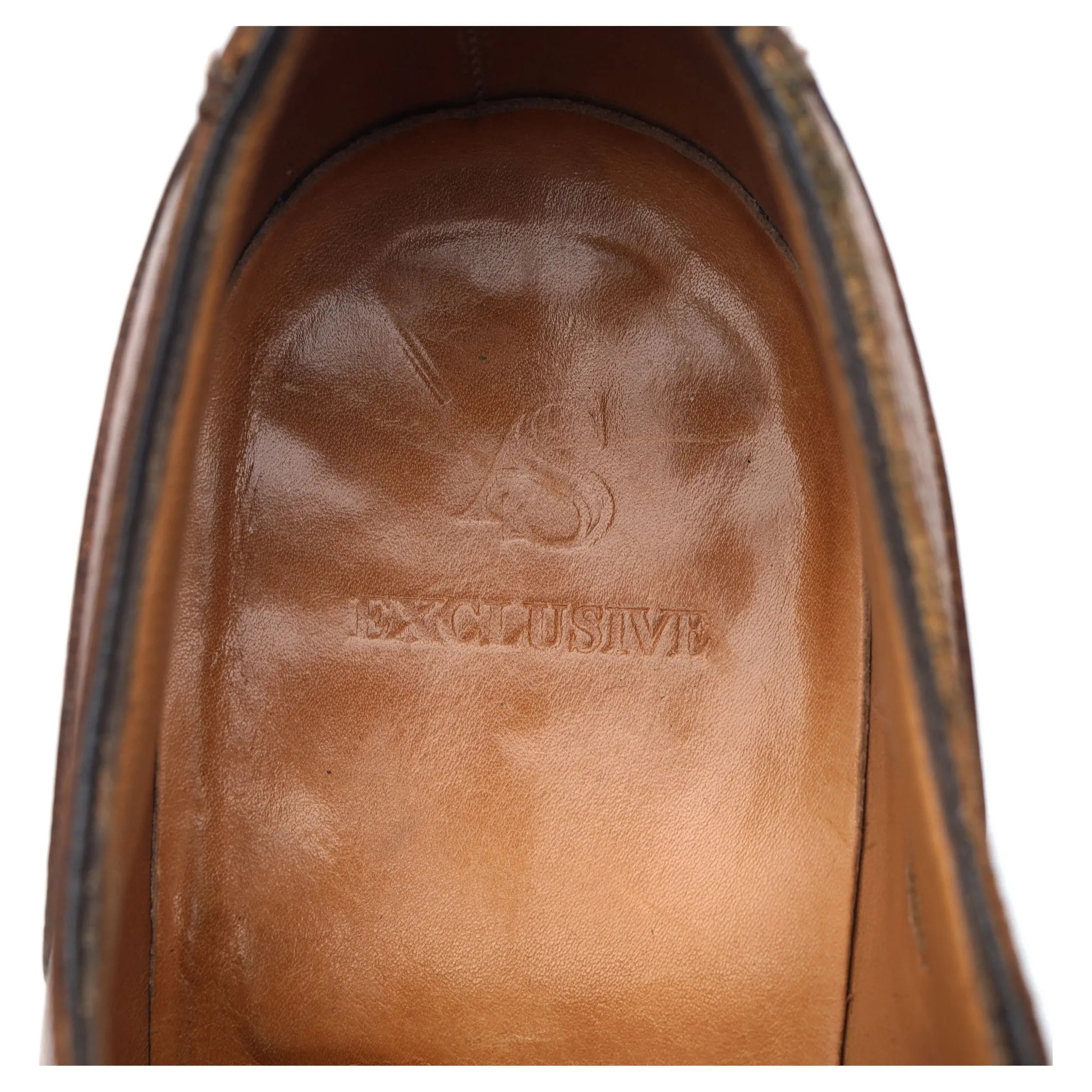 'Charlton' Tan Brown Leather Split Toe Derby UK 8 F