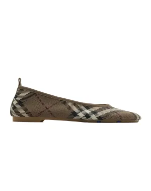 Check Knit Baby Ballerinas
