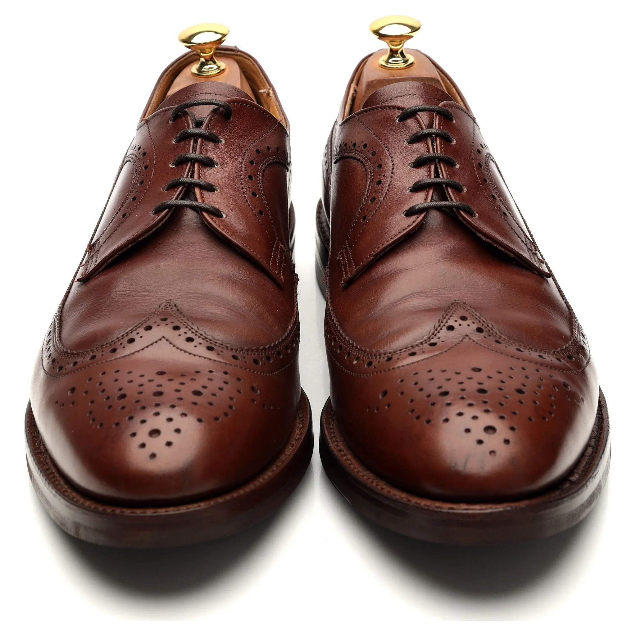 'Chigwell' Brown Leather Derby Brogue UK 10