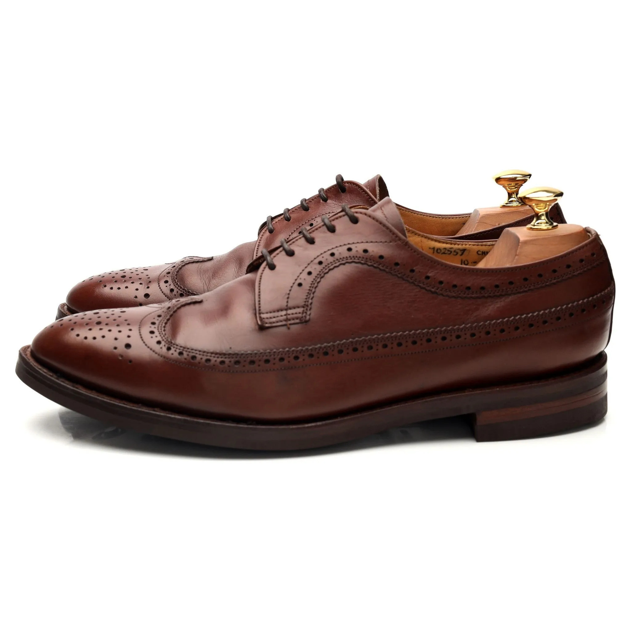 'Chigwell' Brown Leather Derby Brogue UK 10