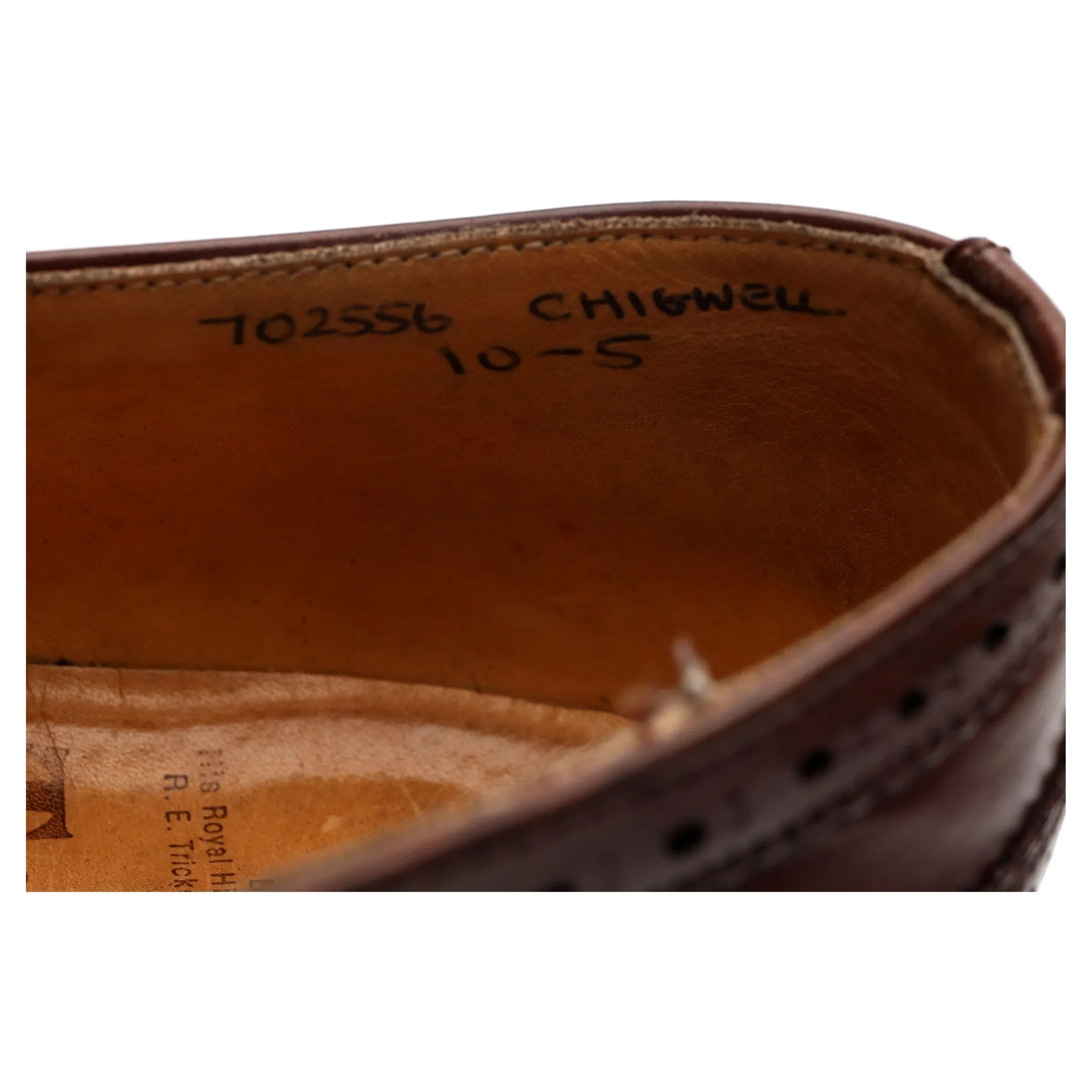 'Chigwell' Brown Leather Derby Brogue UK 10