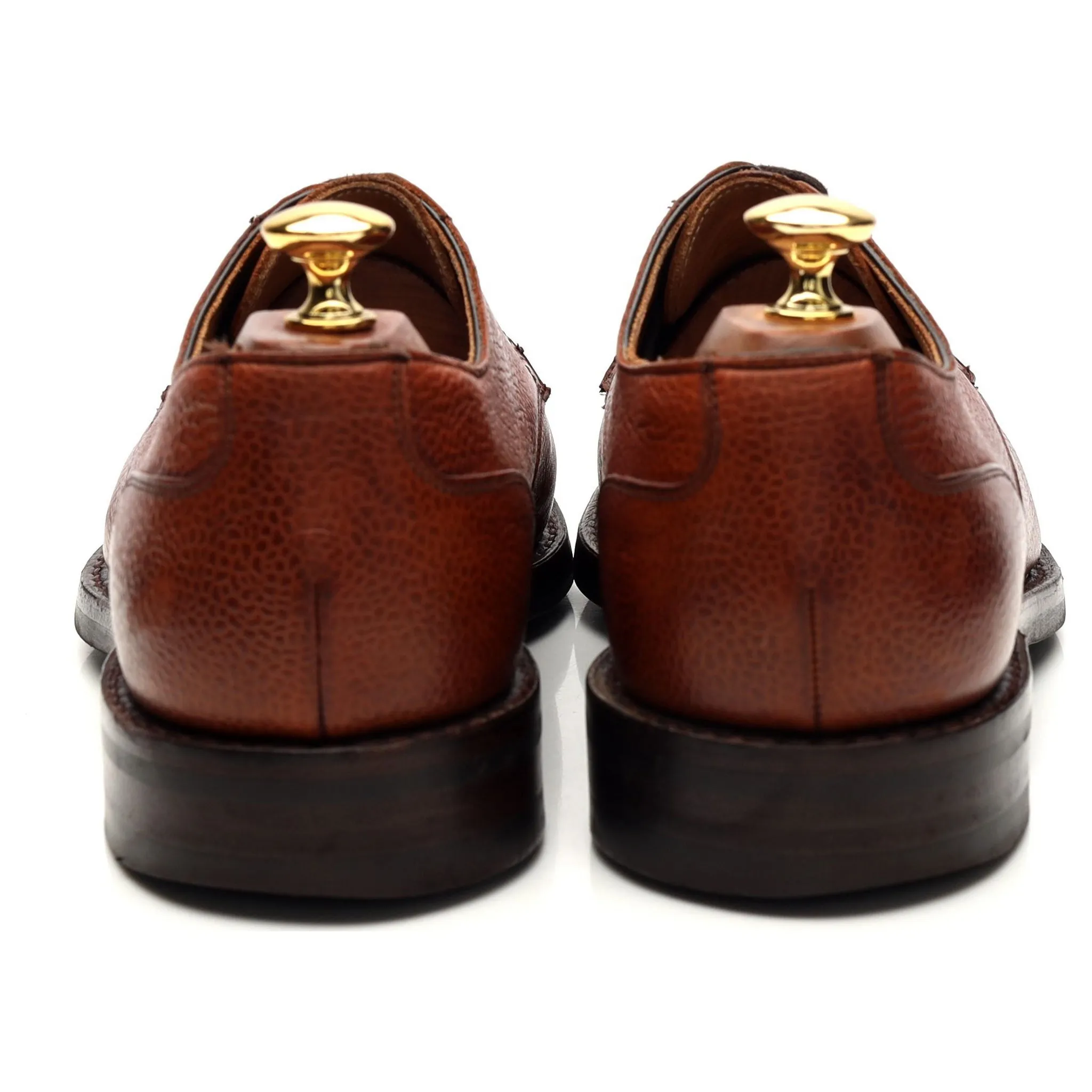 'Chiswick' Tan Brown Grain Leather Split Toe Derby UK 9 F