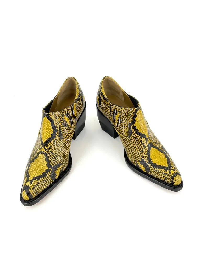 Chloé Leather Snake Embossed Boots