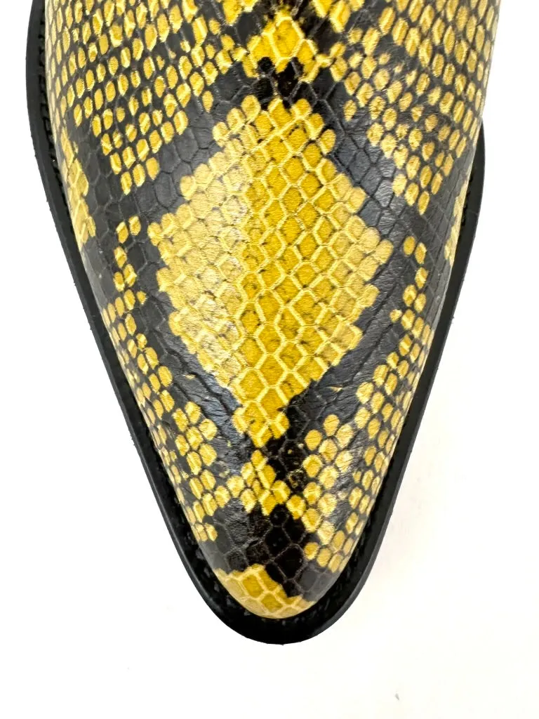 Chloé Leather Snake Embossed Boots