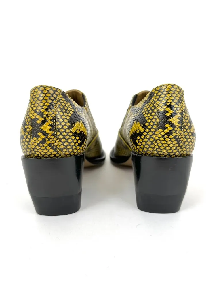 Chloé Leather Snake Embossed Boots