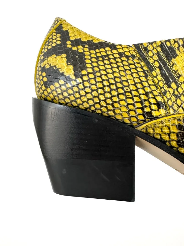 Chloé Leather Snake Embossed Boots