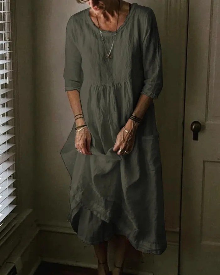 CIRELLE- LOOSE FITTING MAXI DRESS