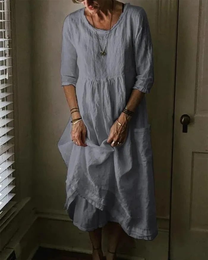 CIRELLE- LOOSE FITTING MAXI DRESS