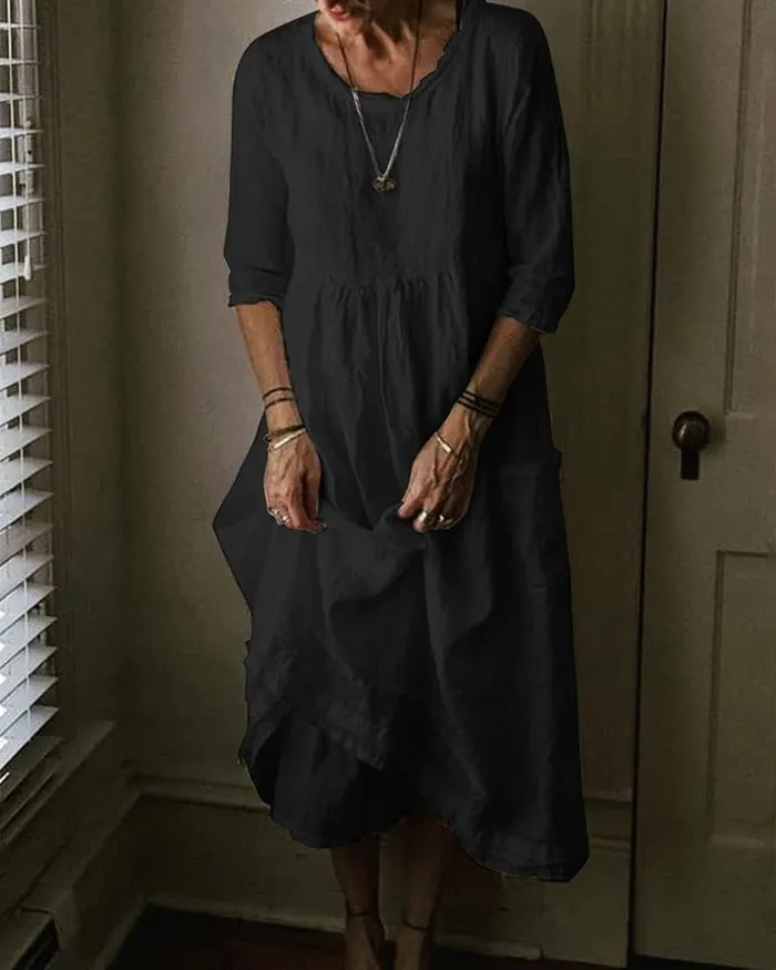 CIRELLE- LOOSE FITTING MAXI DRESS