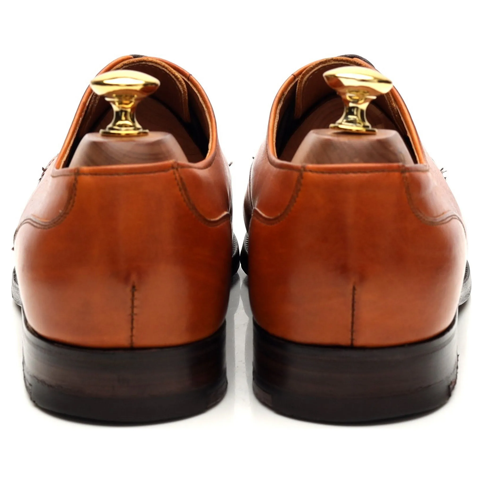 'Claremont' Tan Brown Leather Derby Split Toe UK 7 E