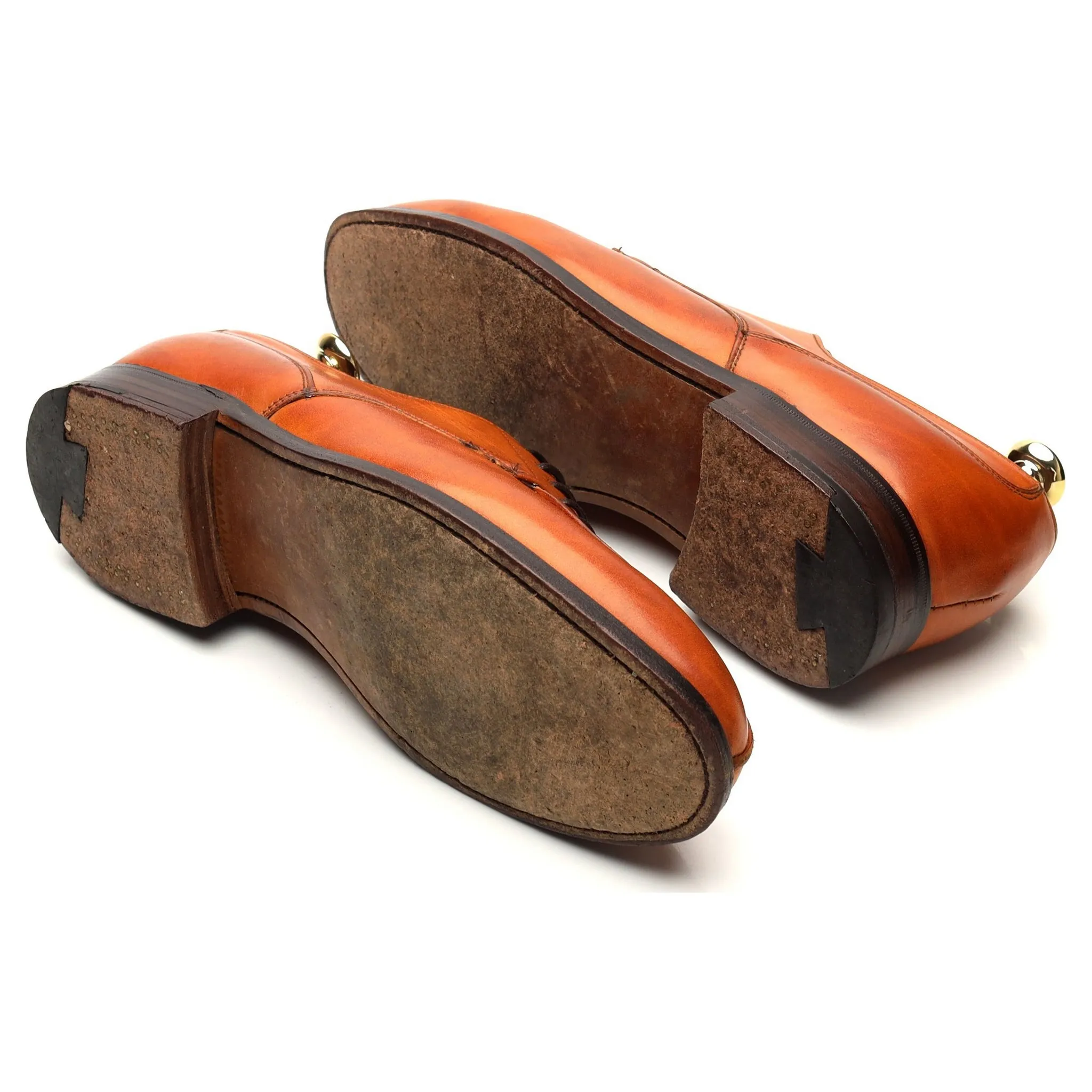 'Claremont' Tan Brown Leather Derby Split Toe UK 7 E