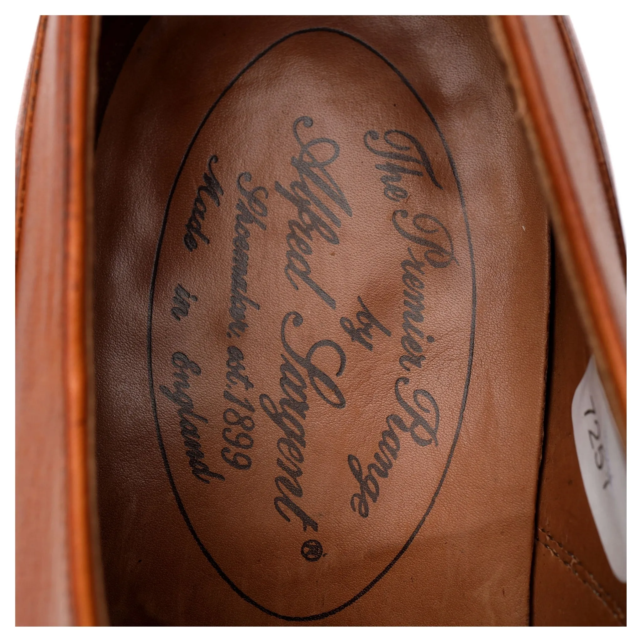 'Claremont' Tan Brown Leather Derby Split Toe UK 7 E