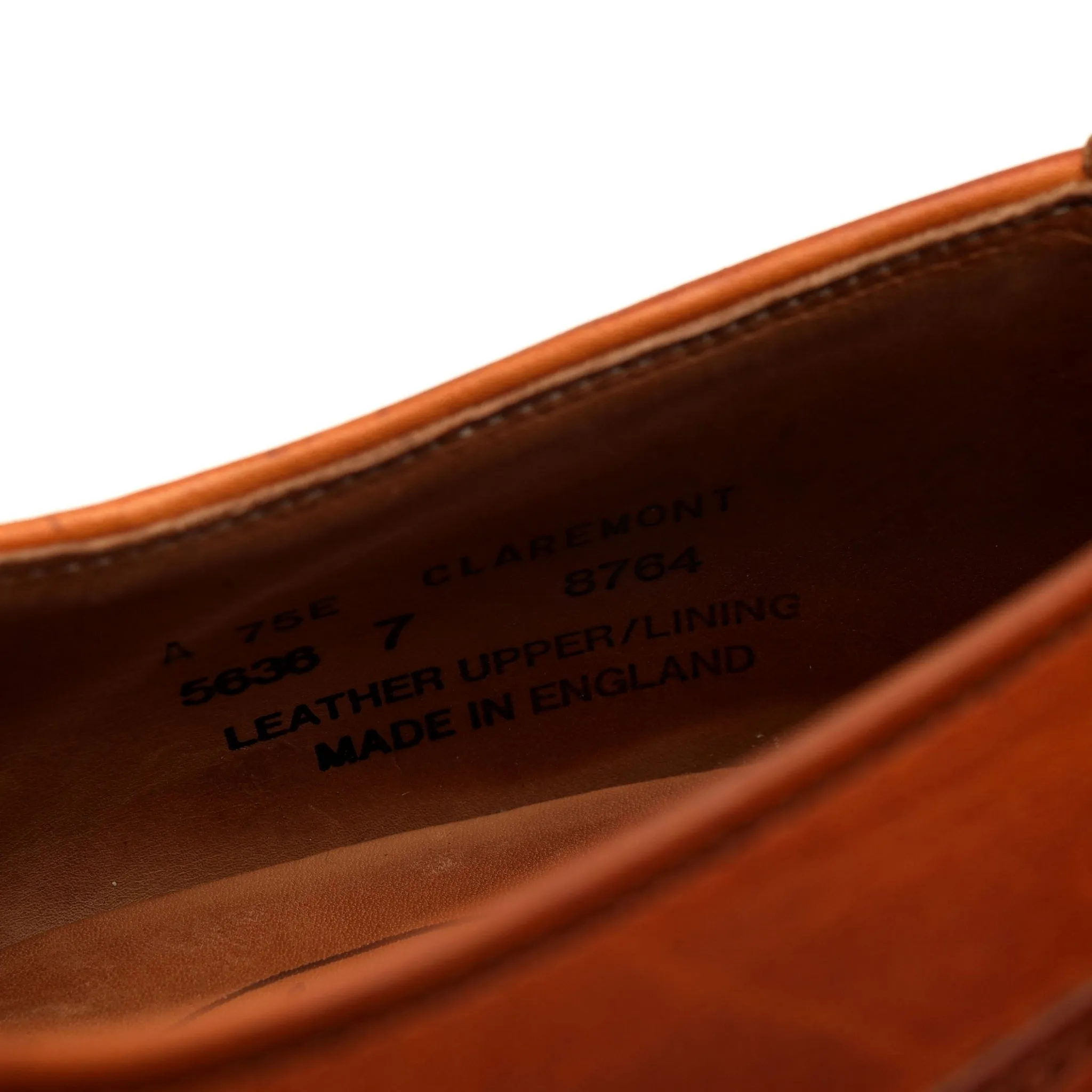 'Claremont' Tan Brown Leather Derby Split Toe UK 7 E