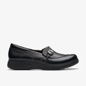 Clarks Certina Ease in Black Leather Available in Wide Widths