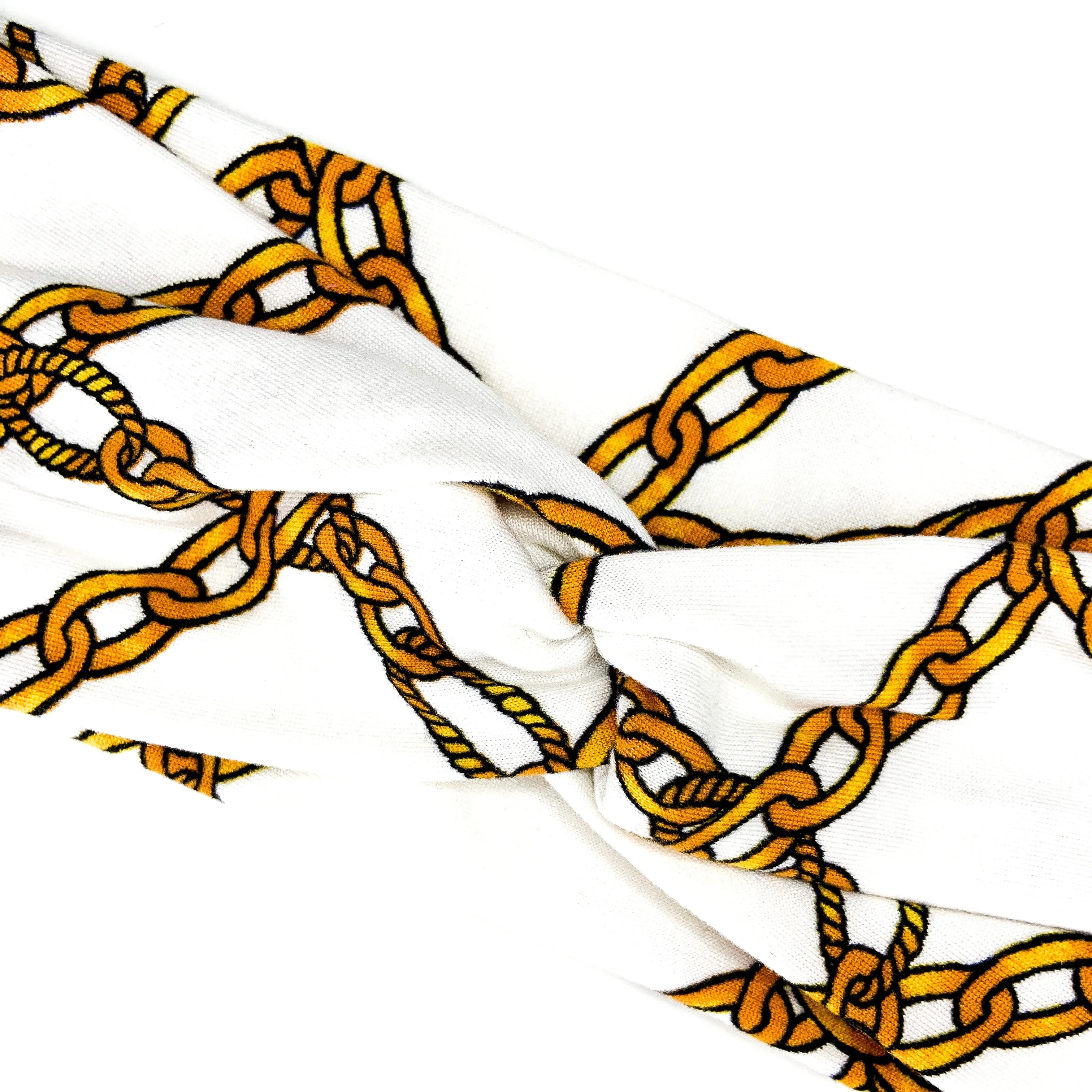 Classic Twist Headband - Gold Chains